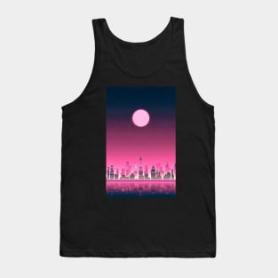 Vaporwave city minimalist art Tank Top